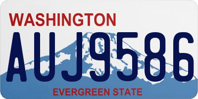 WA license plate AUJ9586