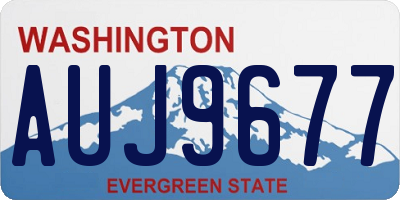 WA license plate AUJ9677