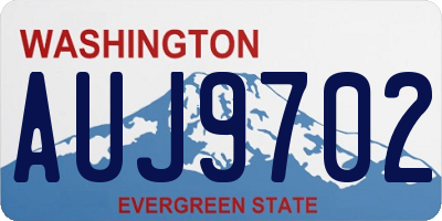 WA license plate AUJ9702