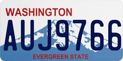 WA license plate AUJ9766