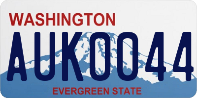 WA license plate AUK0044