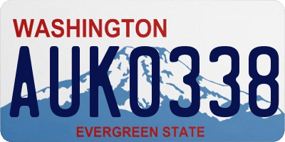 WA license plate AUK0338