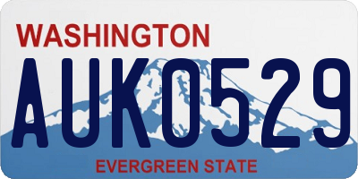 WA license plate AUK0529