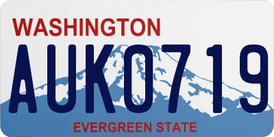 WA license plate AUK0719