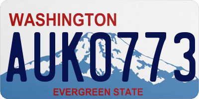 WA license plate AUK0773