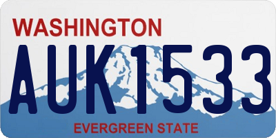 WA license plate AUK1533
