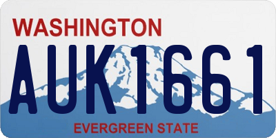 WA license plate AUK1661