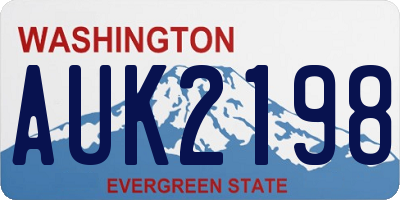 WA license plate AUK2198