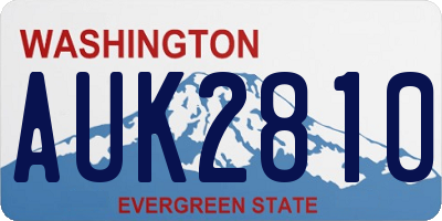 WA license plate AUK2810