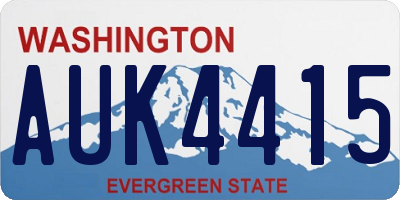 WA license plate AUK4415