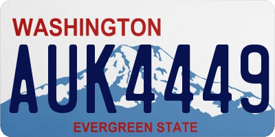 WA license plate AUK4449