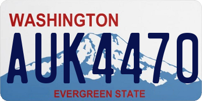 WA license plate AUK4470