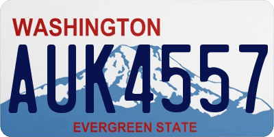 WA license plate AUK4557