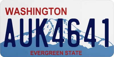 WA license plate AUK4641