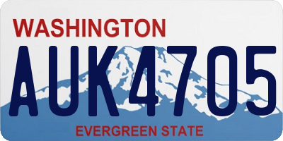 WA license plate AUK4705