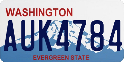 WA license plate AUK4784