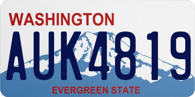 WA license plate AUK4819