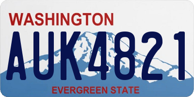 WA license plate AUK4821