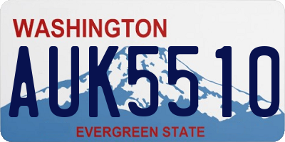 WA license plate AUK5510