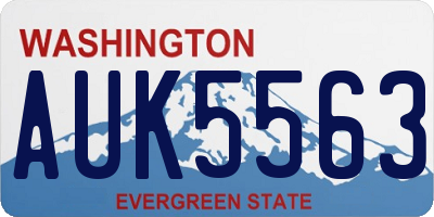 WA license plate AUK5563