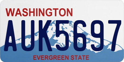 WA license plate AUK5697