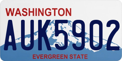 WA license plate AUK5902
