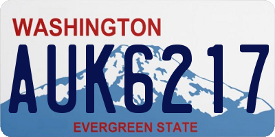 WA license plate AUK6217