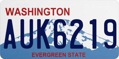 WA license plate AUK6219