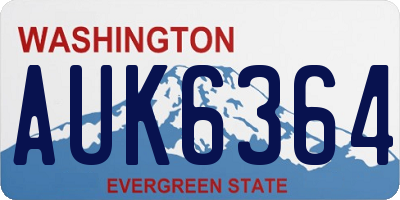 WA license plate AUK6364