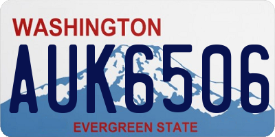 WA license plate AUK6506