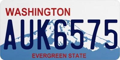 WA license plate AUK6575