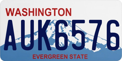 WA license plate AUK6576