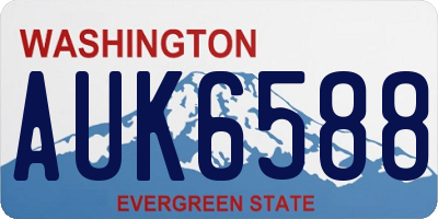 WA license plate AUK6588