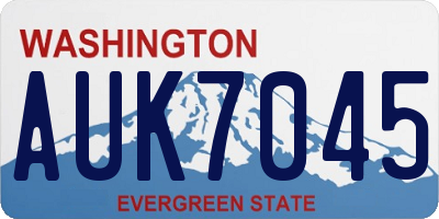 WA license plate AUK7045