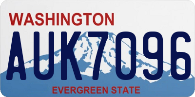 WA license plate AUK7096