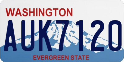 WA license plate AUK7120