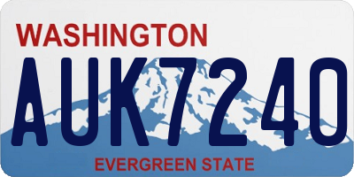 WA license plate AUK7240