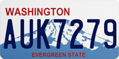 WA license plate AUK7279