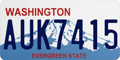 WA license plate AUK7415