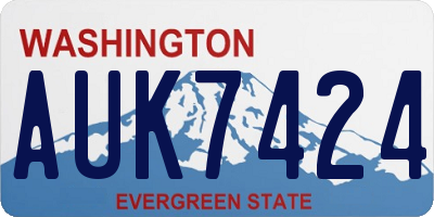 WA license plate AUK7424