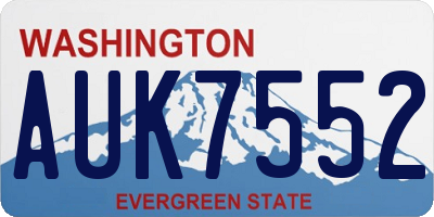 WA license plate AUK7552