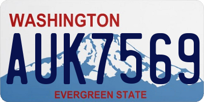 WA license plate AUK7569