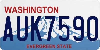WA license plate AUK7590