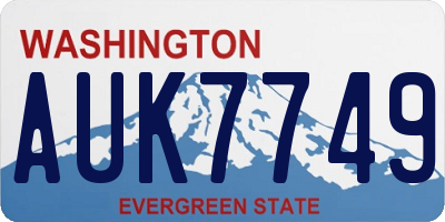 WA license plate AUK7749