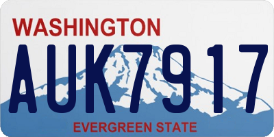 WA license plate AUK7917