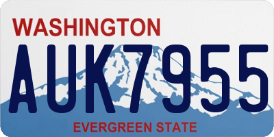 WA license plate AUK7955