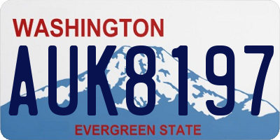 WA license plate AUK8197