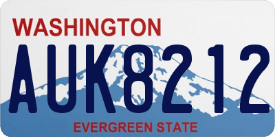 WA license plate AUK8212