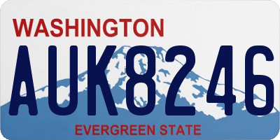 WA license plate AUK8246