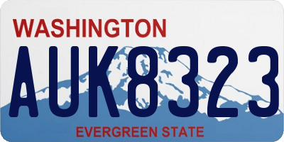 WA license plate AUK8323